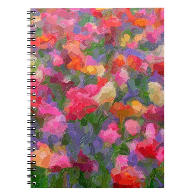 Caderno Espiral Imagem colorida com um fundo diferente (Frente)