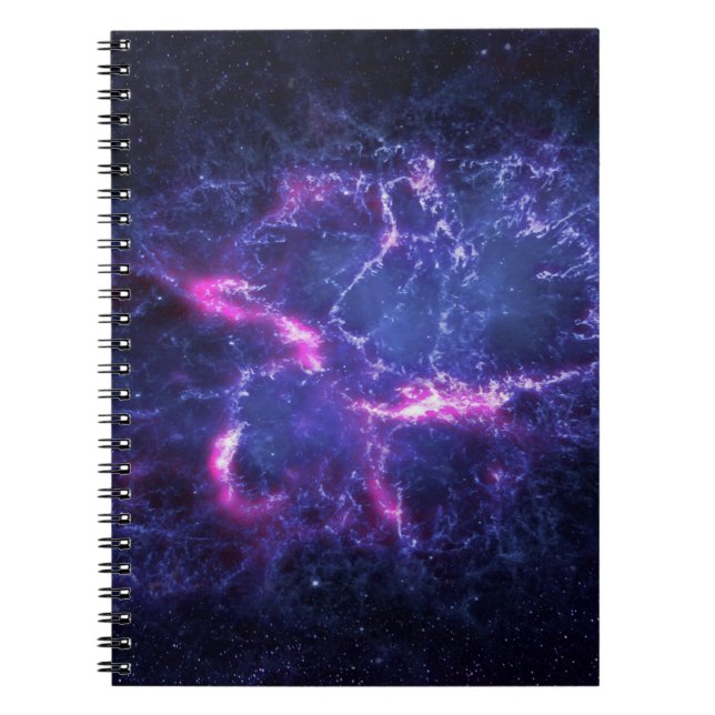Caderno Espiral Imagem Cósmica da Nebulosa do Espaço Dinâmico (Frente)