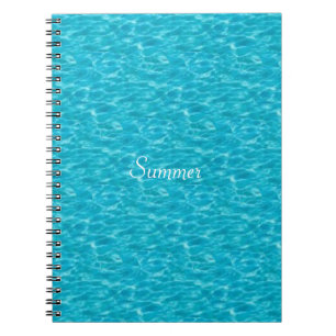 Caderno Espiral Imagem de água turquesa