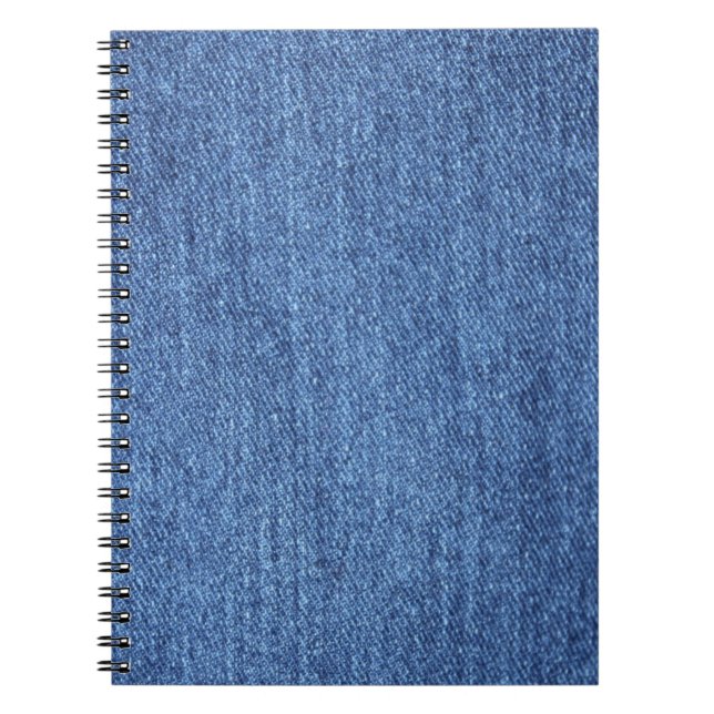 Caderno Espiral Imagem de aparência de textura branca azul de deni (Frente)