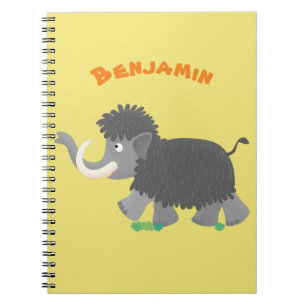 Caderno Espiral Imagem de desenho animado de mamute boazona