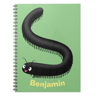 Caderno Espiral Imagem de desenho em forma de milipede