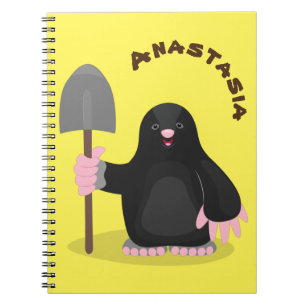 Caderno Espiral Imagem de desenhos animados bonitos e felizes