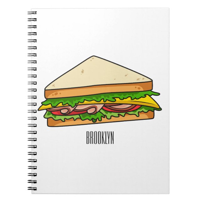 Caderno Espiral Imagem de desenhos em Sandwich (Frente)
