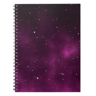 Caderno Espiral Imagem de paisagem com design gráfico astronômico