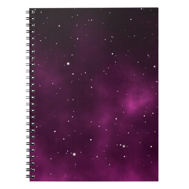 Caderno Espiral Imagem de paisagem com design gráfico astronômico (Frente)