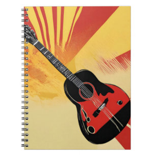 Caderno Espiral Imagem de Pintura em Violão de pop