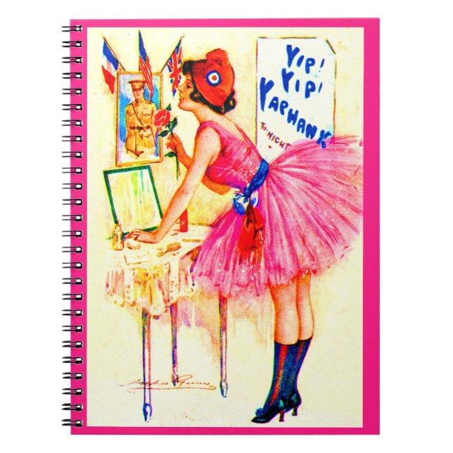 Caderno Espiral Imagem do cobrir de playbill Yip Yaphank de 1918 (Frente)