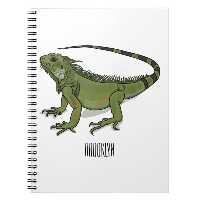 Caderno Espiral Imagem do desenho de Iguana (Frente)