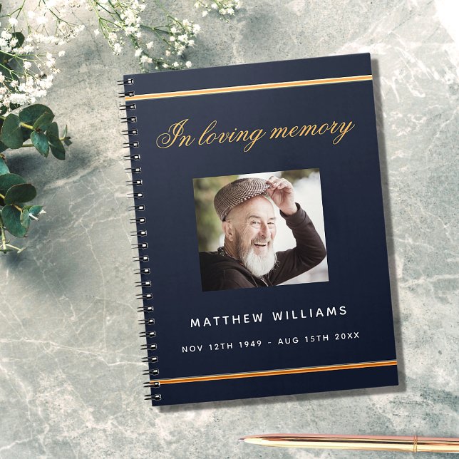 Caderno Espiral Imagem do livro de hóspedes Foto do funeral de our (Criador carregado)