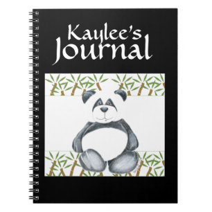 Caderno Espiral Imagem do urso de panda