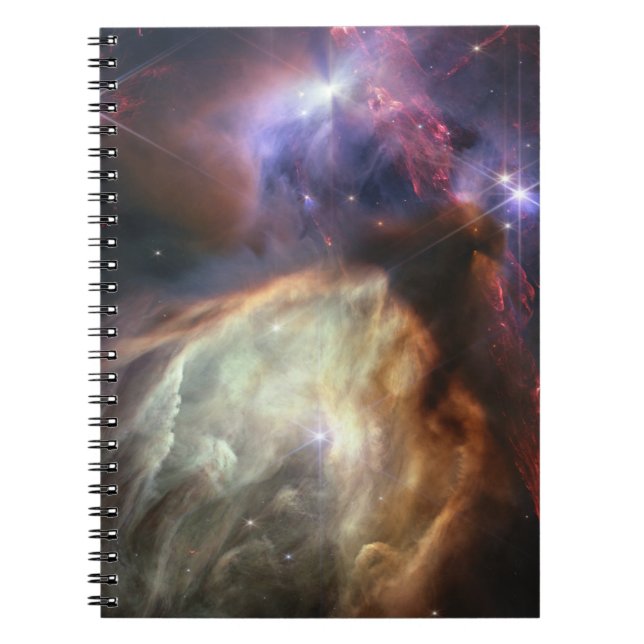 Caderno Espiral Imagem JWST de estrelas Rho Ophiuchi (Frente)