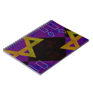 Caderno Espiral Imagem temática de Hanukkah da SlipperyJoe's amare