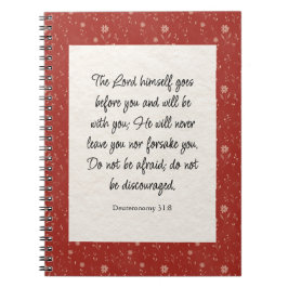 Caderno Espiral Imagem Versa da Bíblia 31:8 Deuteronomy