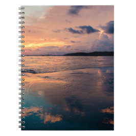 Caderno Espiral Imagens Cênicas do Oceano de Arte de Praia Fotogra