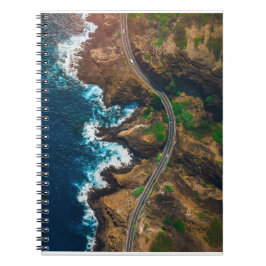 Caderno Espiral Imagens Cênicas do Oceano de Arte de Praia Fotogra