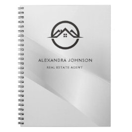 Caderno Espiral Imobiliária Prata Elegante
