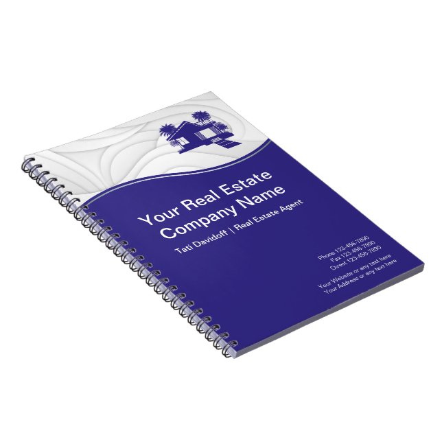 Caderno Espiral Imobiliário. Construção. Prata Azul (Lado Direito)