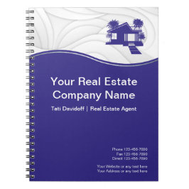 Caderno Espiral Imobiliário. Construção. Prata Azul