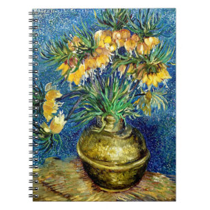 Caderno Espiral Imperial Fritillaries Copper Vase Van Gogh espiral
