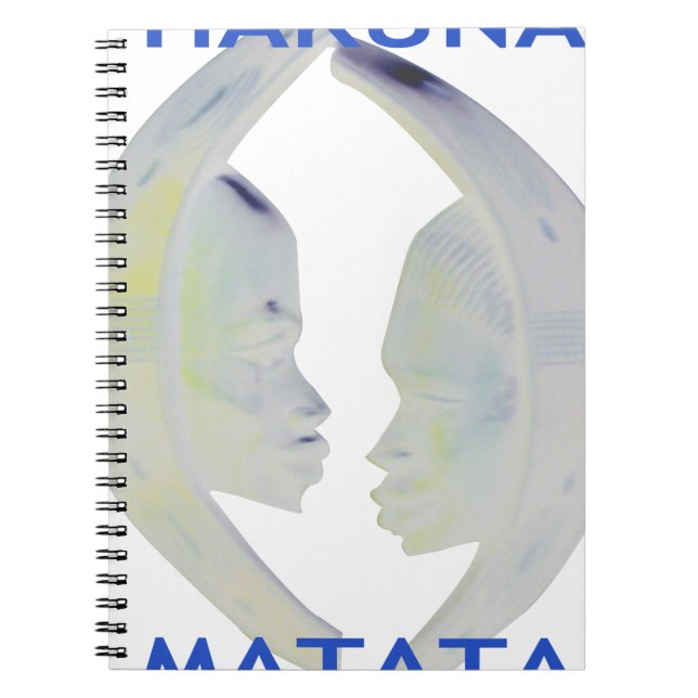 Caderno Espiral Impressão africano Hakuna Matata Design (Frente)