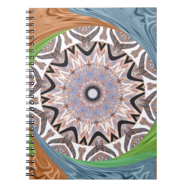 Caderno Espiral Impressão Africano Whirl Art (Frente)