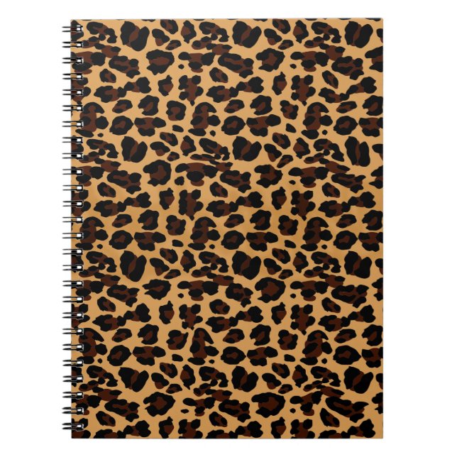Caderno Espiral Impressão animal chique à moda personalizado do (Frente)