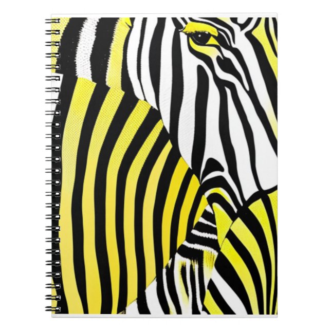 Caderno Espiral Impressão Animal Zebra Stripes (Frente)