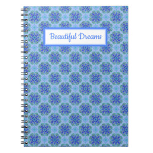 Caderno Espiral Impressão azulejo Azul para Notebook Espiral