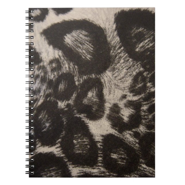CADERNO ESPIRAL IMPRESSÃO DE ANIMAIS PRETOS (Frente)