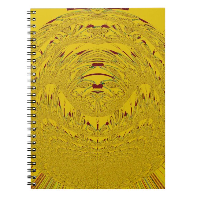 Caderno Espiral Impressão de Arte de Leão ouro (Frente)