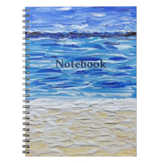 Caderno Espiral Impressão de Arte de Textura de Praia