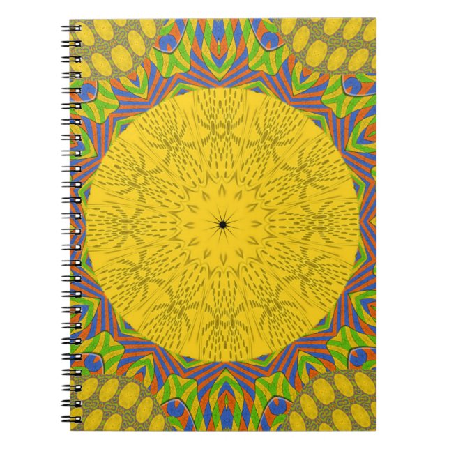 Caderno Espiral Impressão de arte-padrão egípcia (Frente)