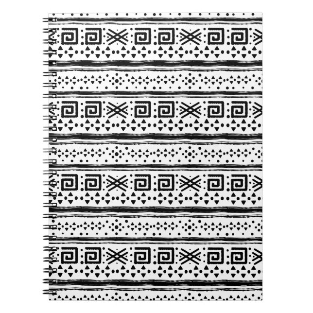 Caderno Espiral Impressão de Arte Tribal do Boho (Frente)