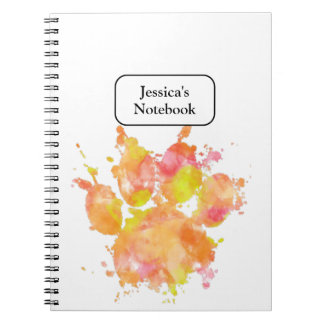 Caderno Espiral Impressão de Caneta de Cachorro de Mancha de Manch
