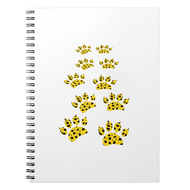 Caderno Espiral Impressão de Chita Paw (Frente)