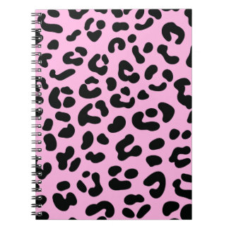 Caderno Espiral Impressão de Chita Rosa Pastel