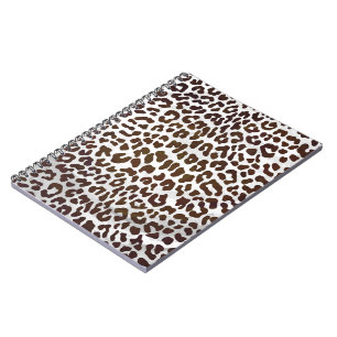 Caderno Espiral Impressão de Chocolate Leopardo