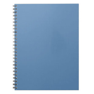 Caderno Espiral Impressão de Cor Sólida Líquen Azul, Cinza Azul Cl