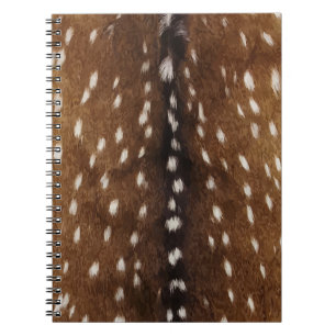 Caderno Espiral Impressão de Couro de Veado Axis Exótico Vintage