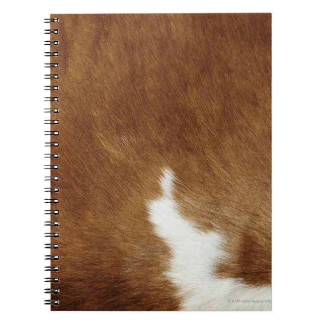 Caderno Espiral Impressão de Cowhide Castanho (Frente)