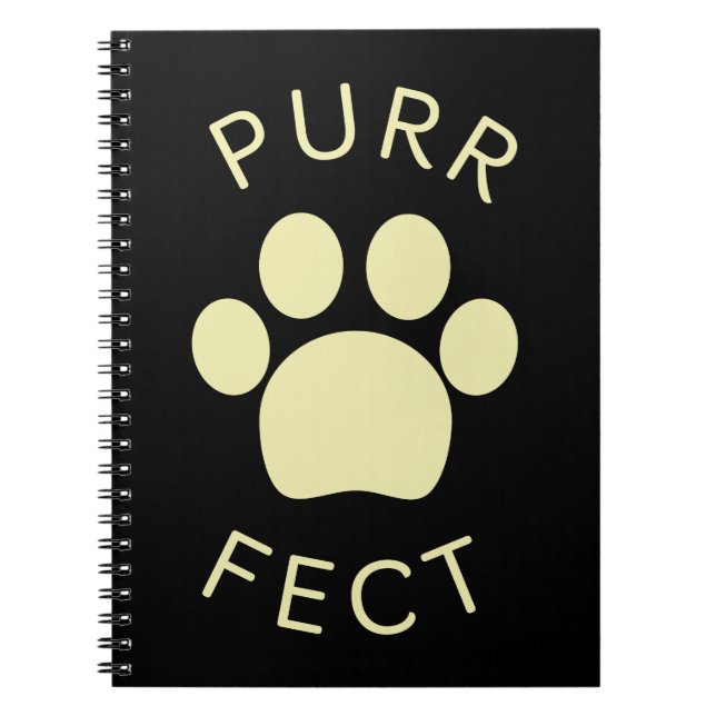 Caderno Espiral Impressão de Gato de Suíno Purr Pura (Frente)
