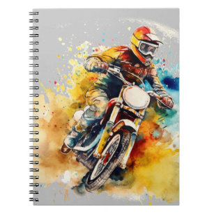 Caderno Espiral Corrida de Motocross da Camada de Camada de Dirt