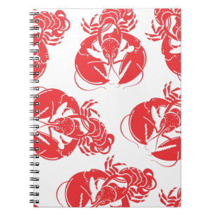 Caderno Espiral impressão de lagosta