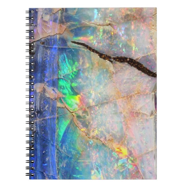 Caderno Espiral Impressão de Opal Azul (Frente)