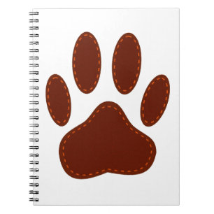 Caderno Espiral Impressão de Pata de Cachorro