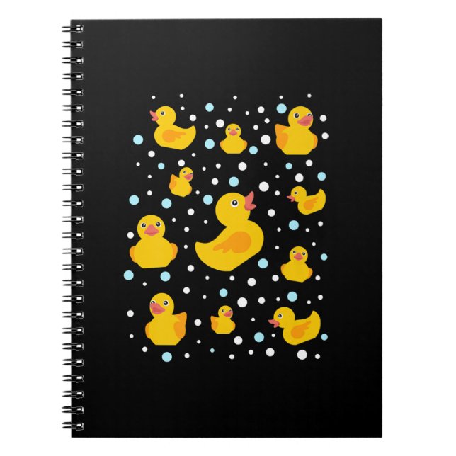 Caderno Espiral Impressão de Pato de Borracha (Frente)