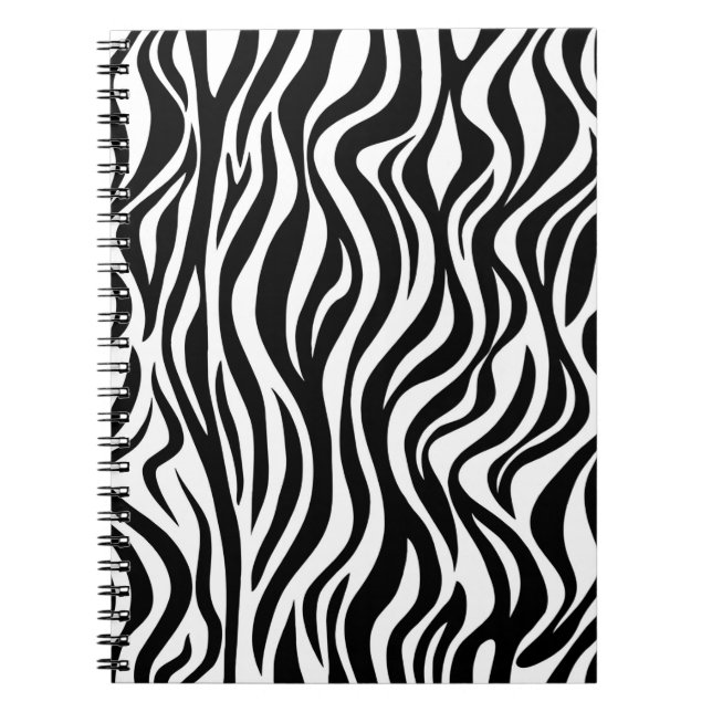 Caderno Espiral Impressão de Pele de Zebra (Frente)