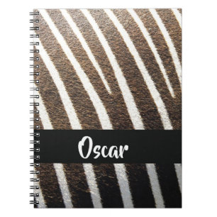Caderno Espiral Impressão de pele de zebra