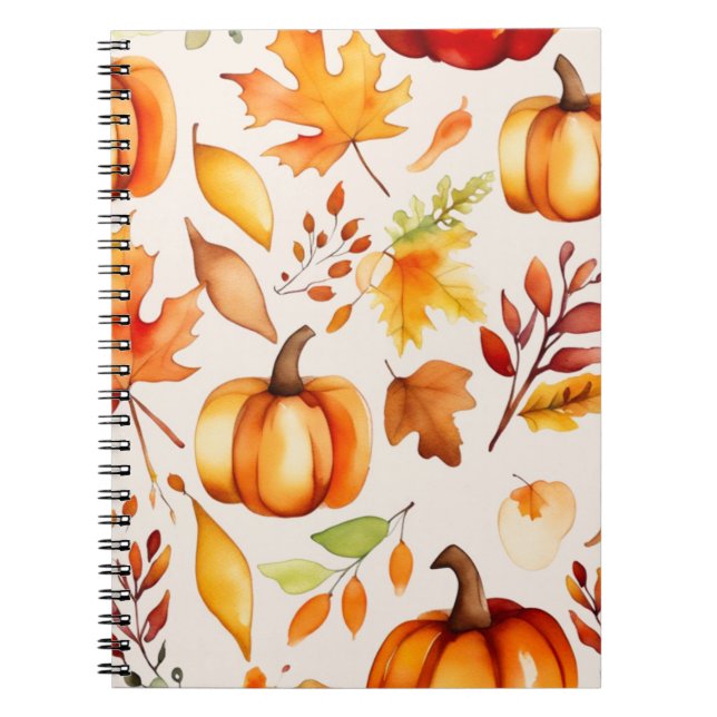 Caderno Espiral Impressão de queda (Frente)